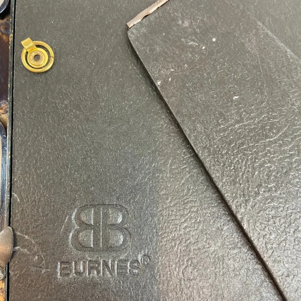 Vintage BURNES Bronze Metal Picture Frame